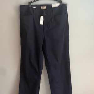 Nwt Navy Blue Loft pants 
Size 12 straight crop